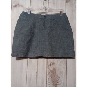 Lee Platinum Label Relaxed Fit Luna Skort Chambray‎ Blue Grey Women 6M New